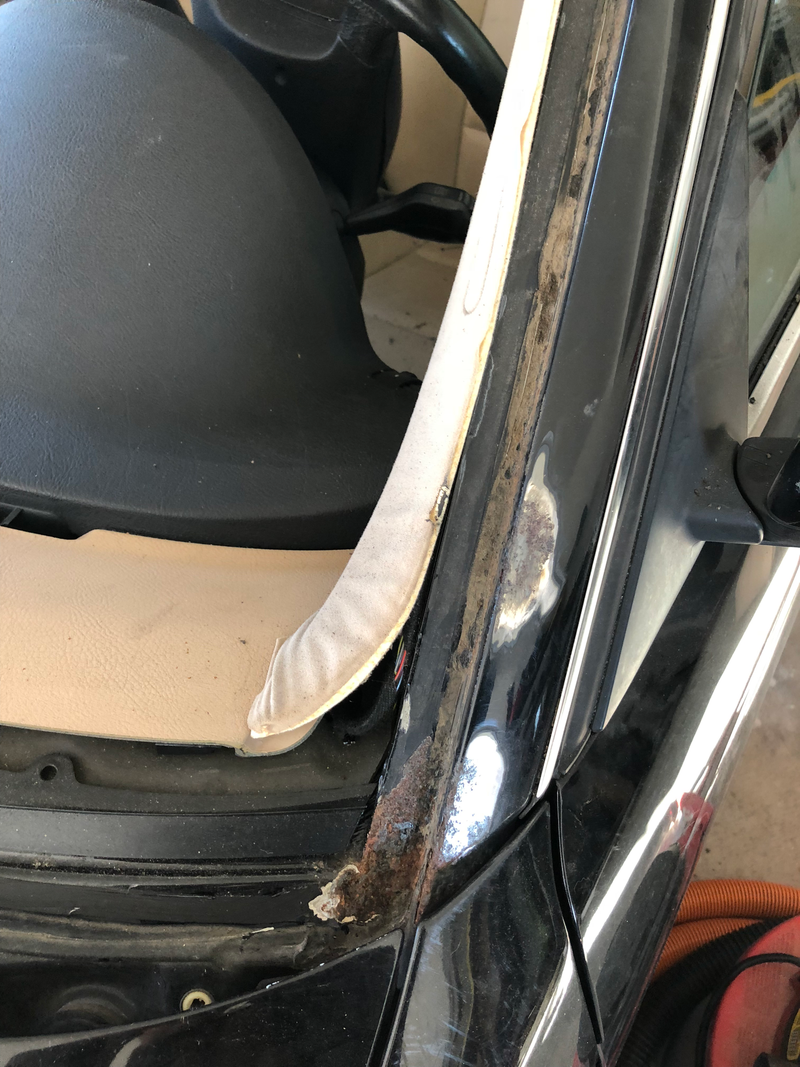 After sanding it a little bit to see what I was dealing with.